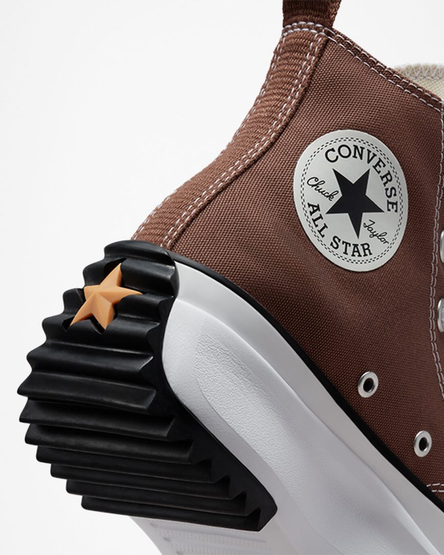 Men's Converse Run Star Hike High Top Platform Shoes Brown / Black / White | AU 6E9C4S